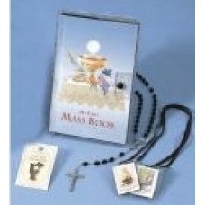 First Communion Missal and Rosary Set,Eucharist Vinyl Wallet Set